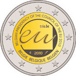 БЕЛЬГИЯ: 2 € 2010 Президентство ЕС