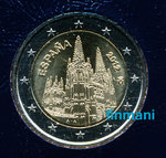 ESPANJA: 2€ 2012 Burgoksen katedraali