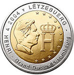 LUXEMPURG: 2€ 2004 Suurherttua Henri ja monogrammi