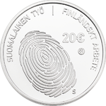 FINLAND:20€ Finnish work collector coin , proof