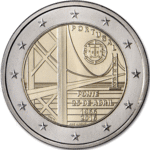 PORTUGAL: 2€ 2016 Juhlaraha PONTE 25 DE ABRIL - silta 50v.