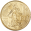 RANSKA: 10 senttiä vuodelta 1999