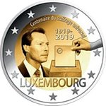 LUXEMBURG: 2€ 2019 Yleinen äänioikeus