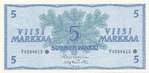 Seteli 5 mk 1963 Ilman Litt Valitse seteli allaolevasta taulukosta